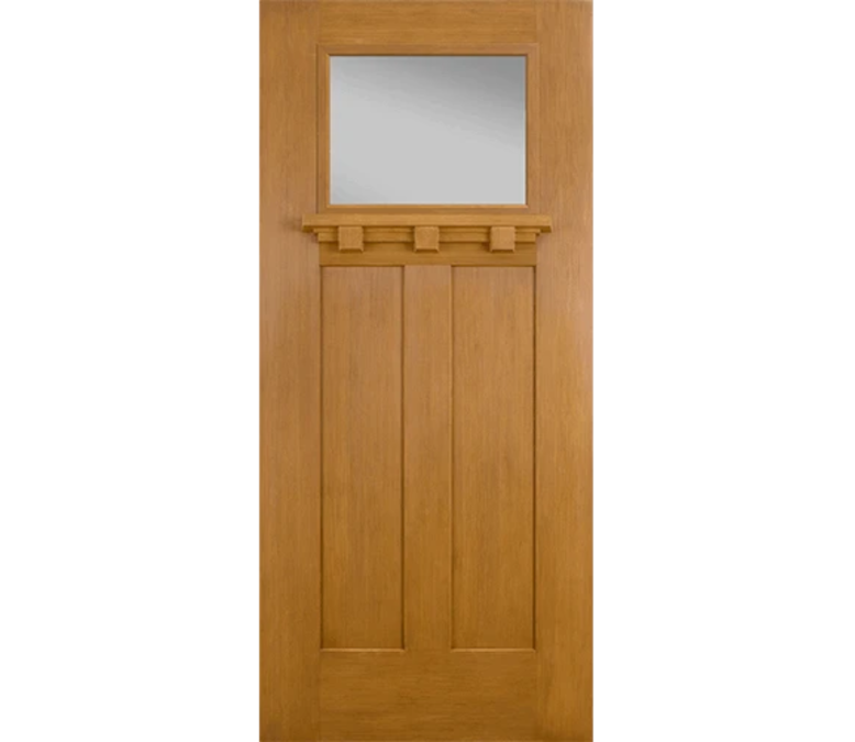 Las Vegas Craftsman Light Fiberglass Entry Door